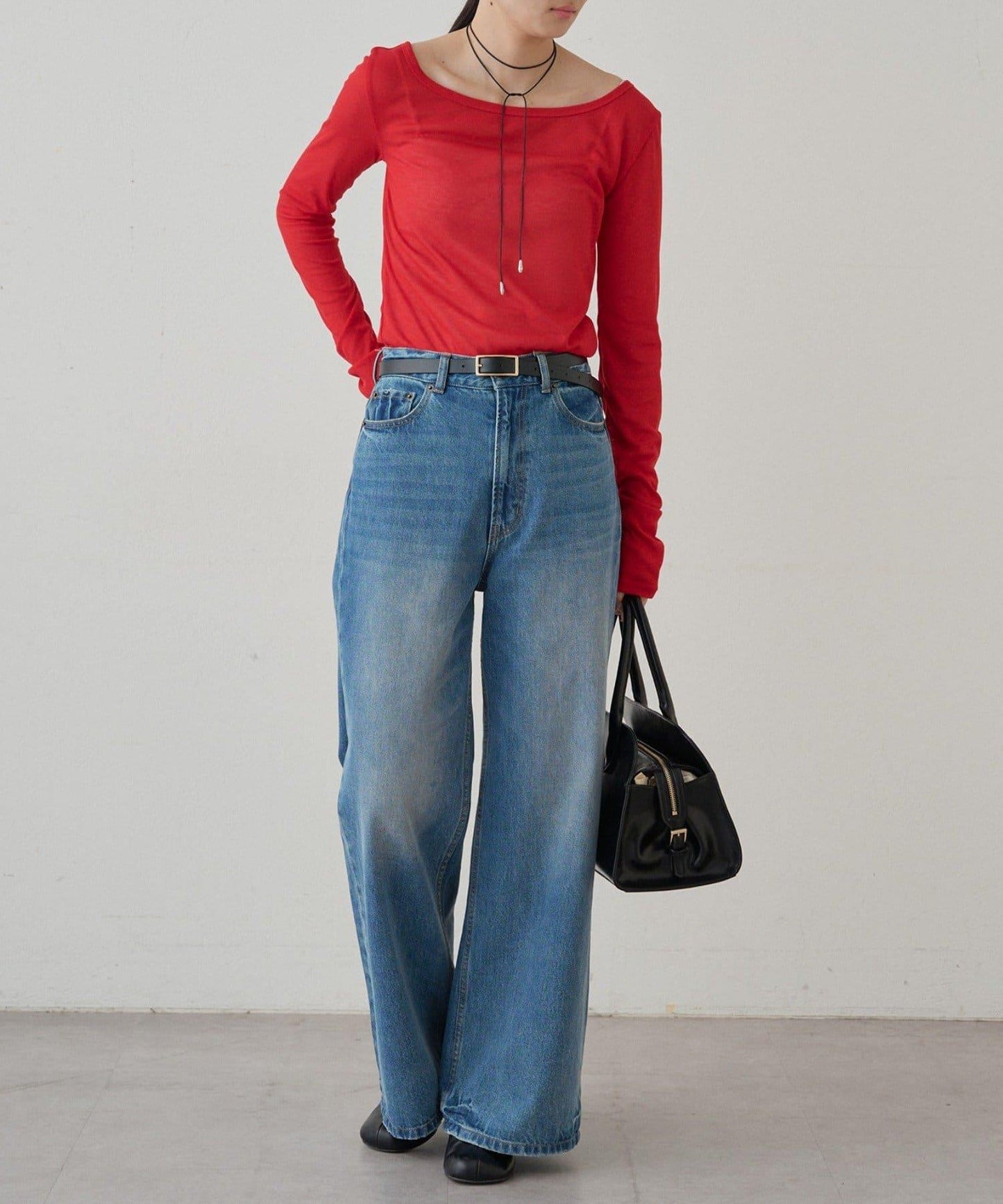 圓領透視長袖T恤