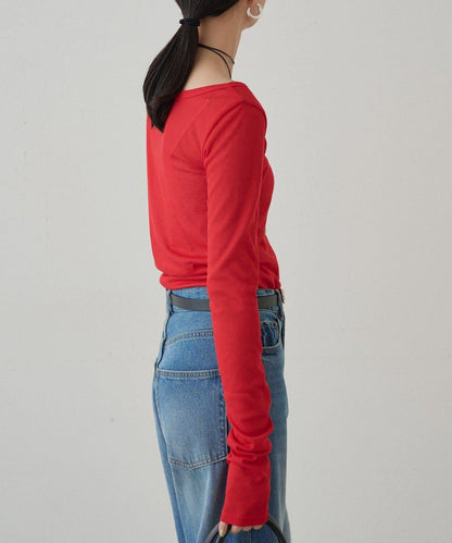 圓領透視長袖T恤