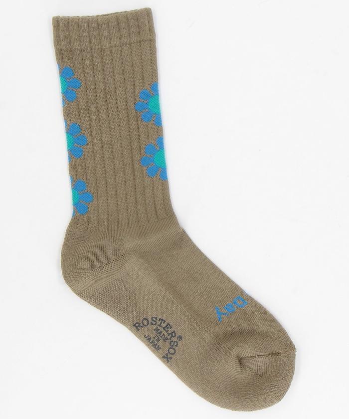 “PEACE”花卉圖案襪