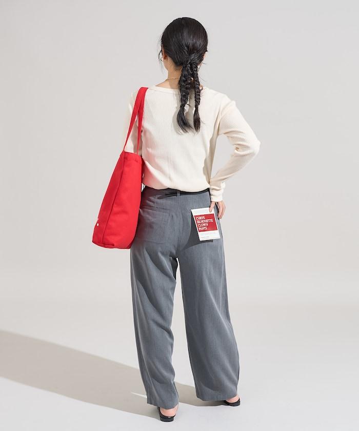 軍風羅紋亨利領長袖T恤