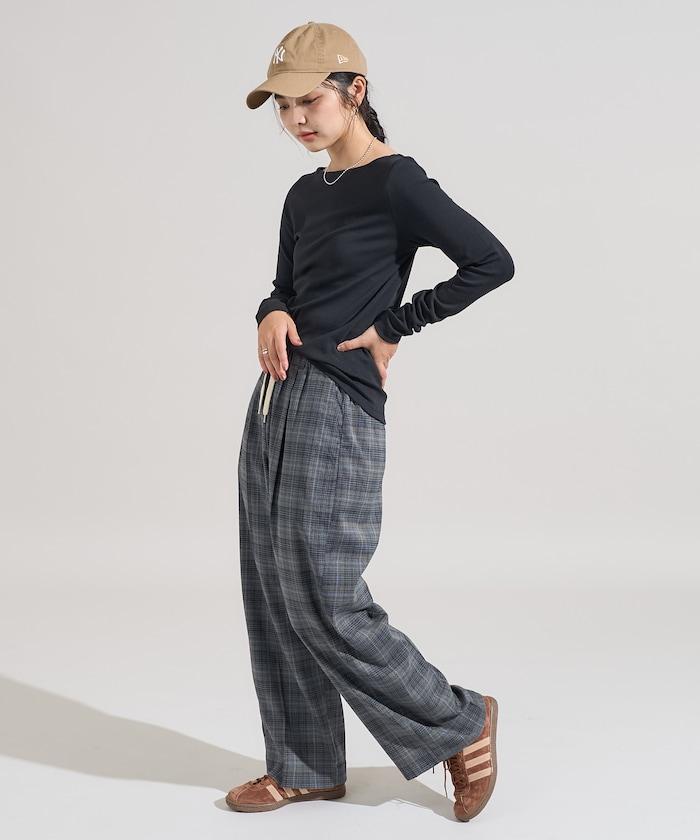 棉莫代爾船領長袖T恤