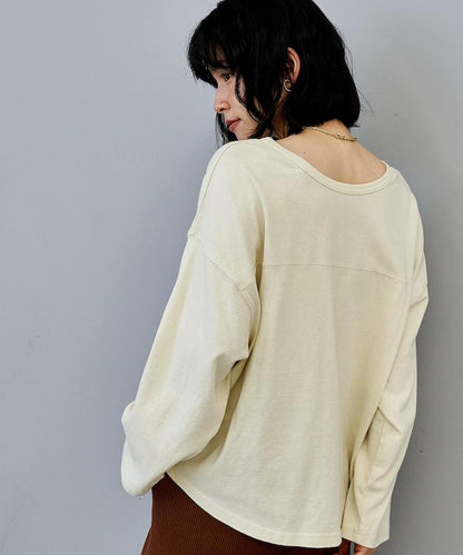 復古風格2way美式橄欖球長袖T恤