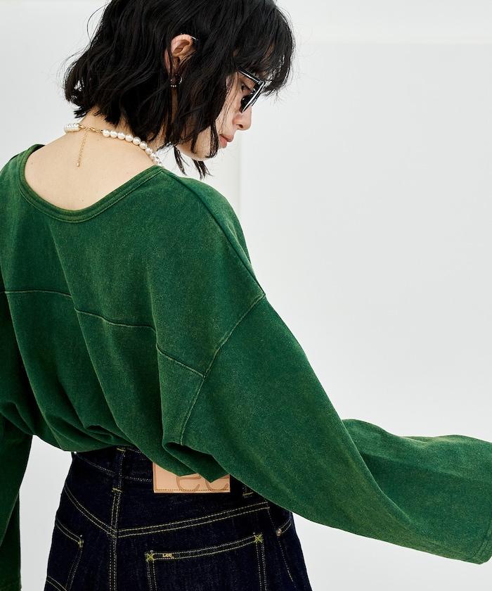 復古風格2way美式橄欖球長袖T恤