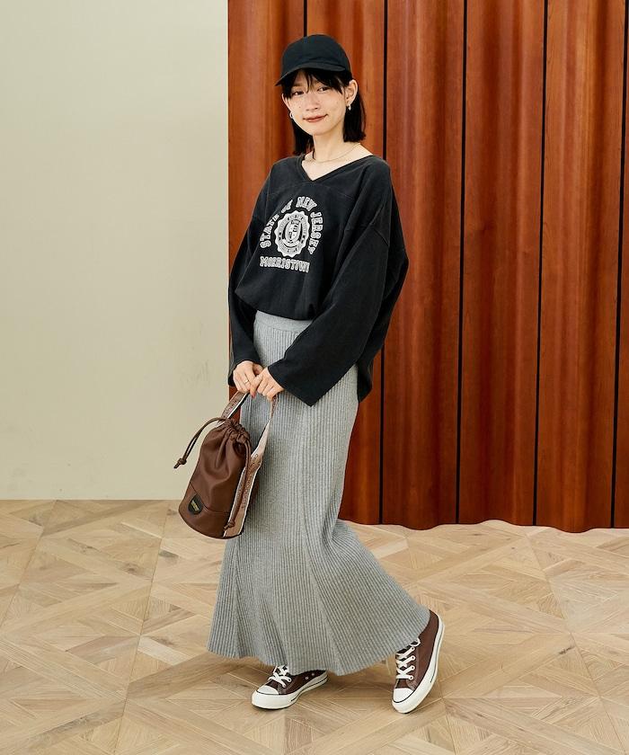 復古風格2way美式橄欖球長袖T恤