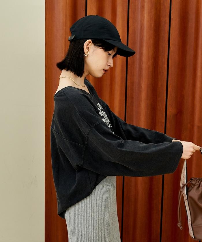 復古風格2way美式橄欖球長袖T恤