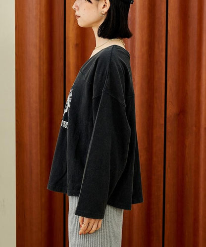 復古風格2way美式橄欖球長袖T恤