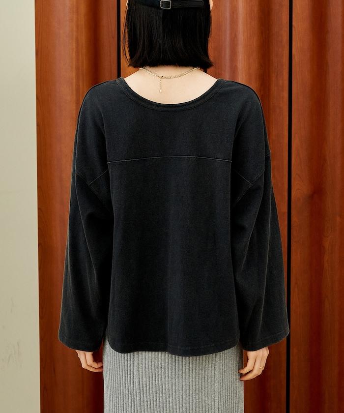 復古風格2way美式橄欖球長袖T恤