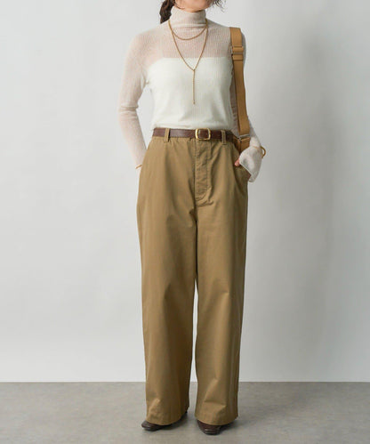 【MONN.:.(モン)】棉質斜紋長褲