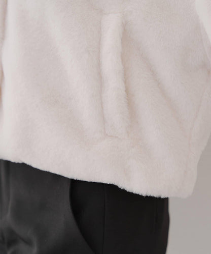 【RMAF】亮片紐扣仿毛外套