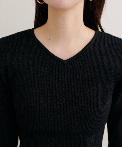 帕爾克羅限定／【mizumami】蝴蝶結裝飾袖針織衫