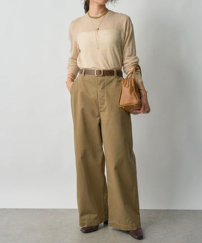 【MONN.:.(モン)】棉質斜紋長褲