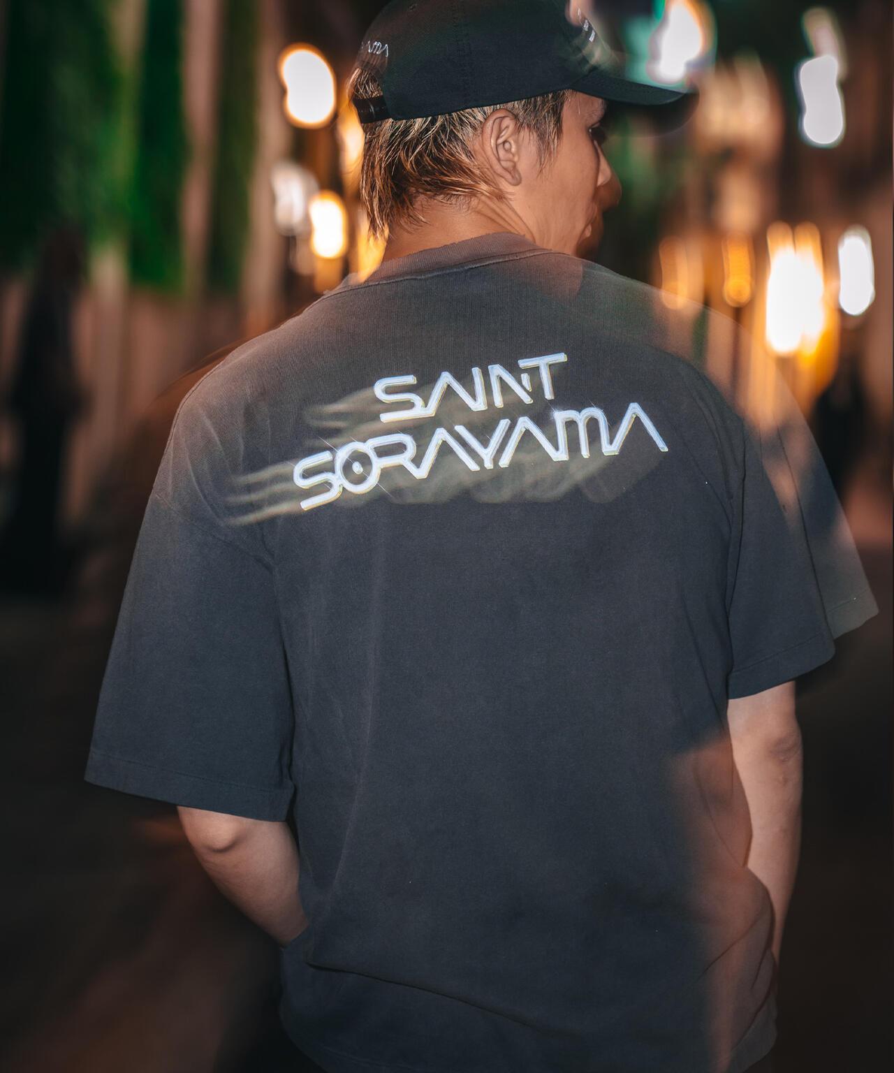 SAINT MICHAEL/短袖T恤/口罩圖案/黑色