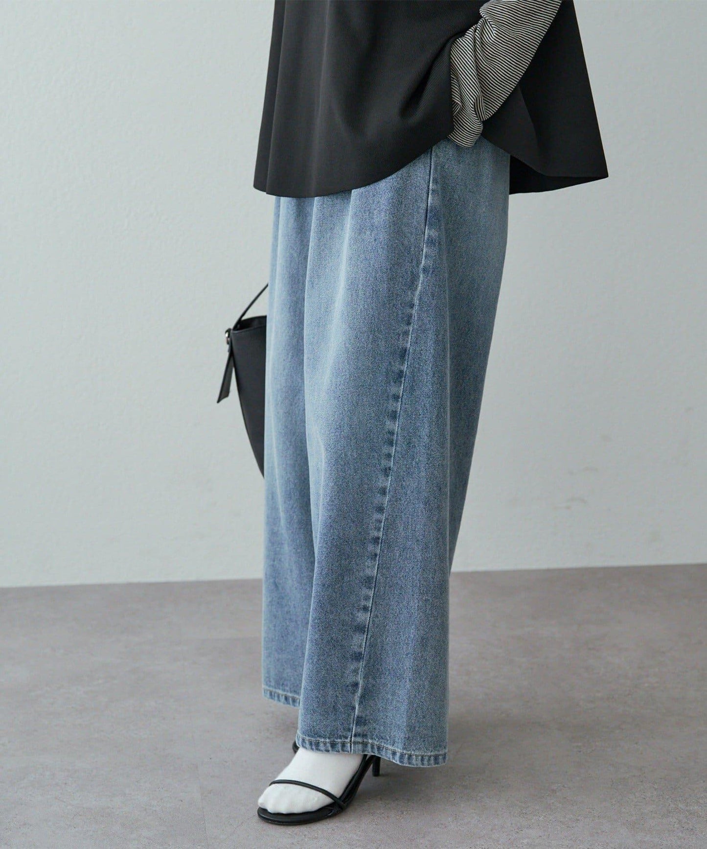 復古風牛仔休閒褲