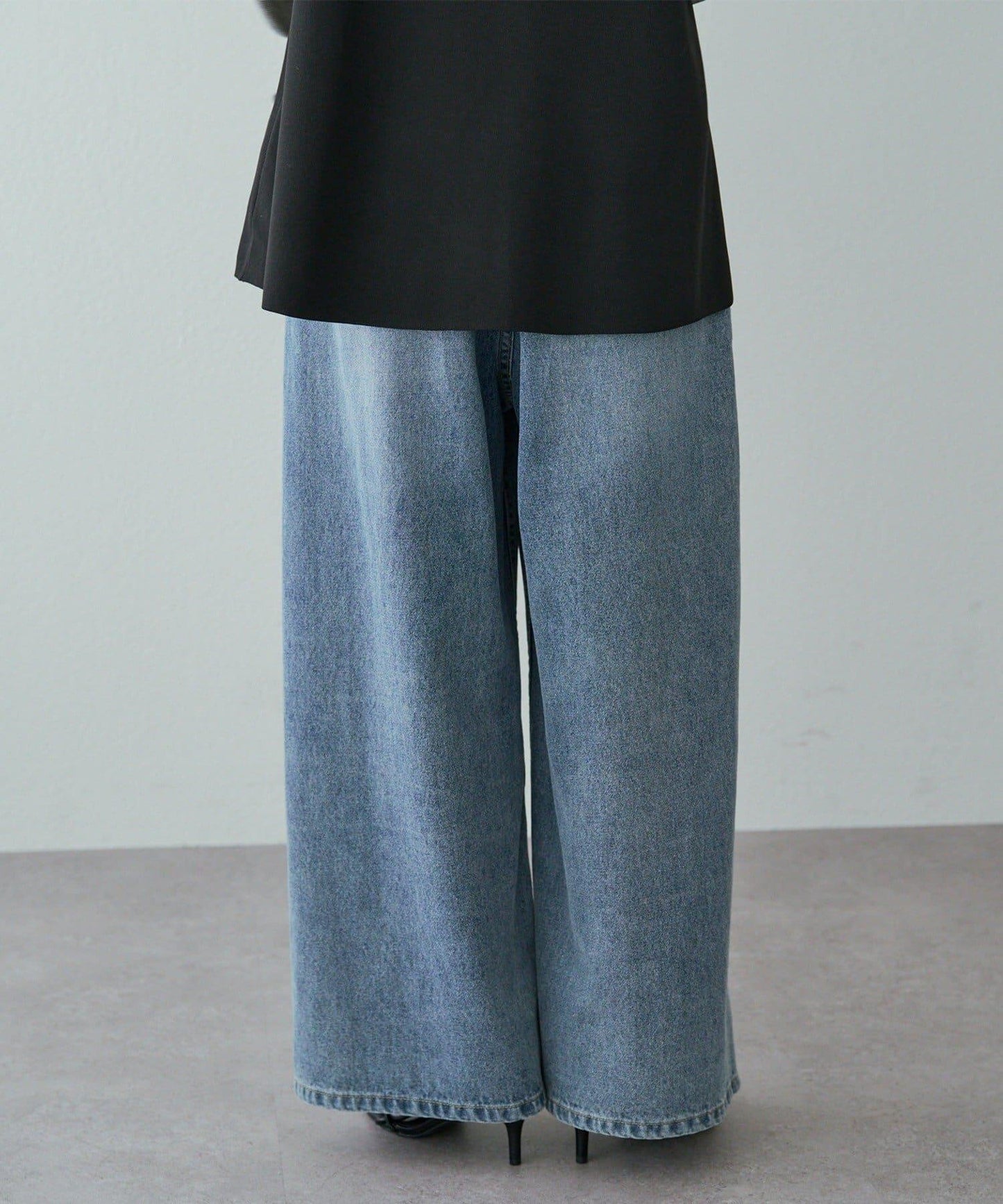 復古風牛仔休閒褲