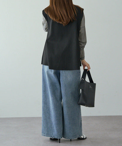 復古風牛仔休閒褲