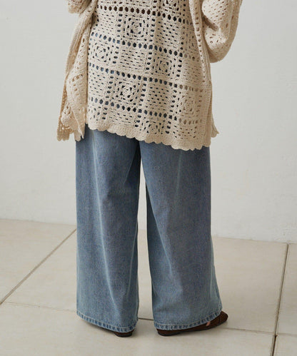 復古風牛仔休閒褲