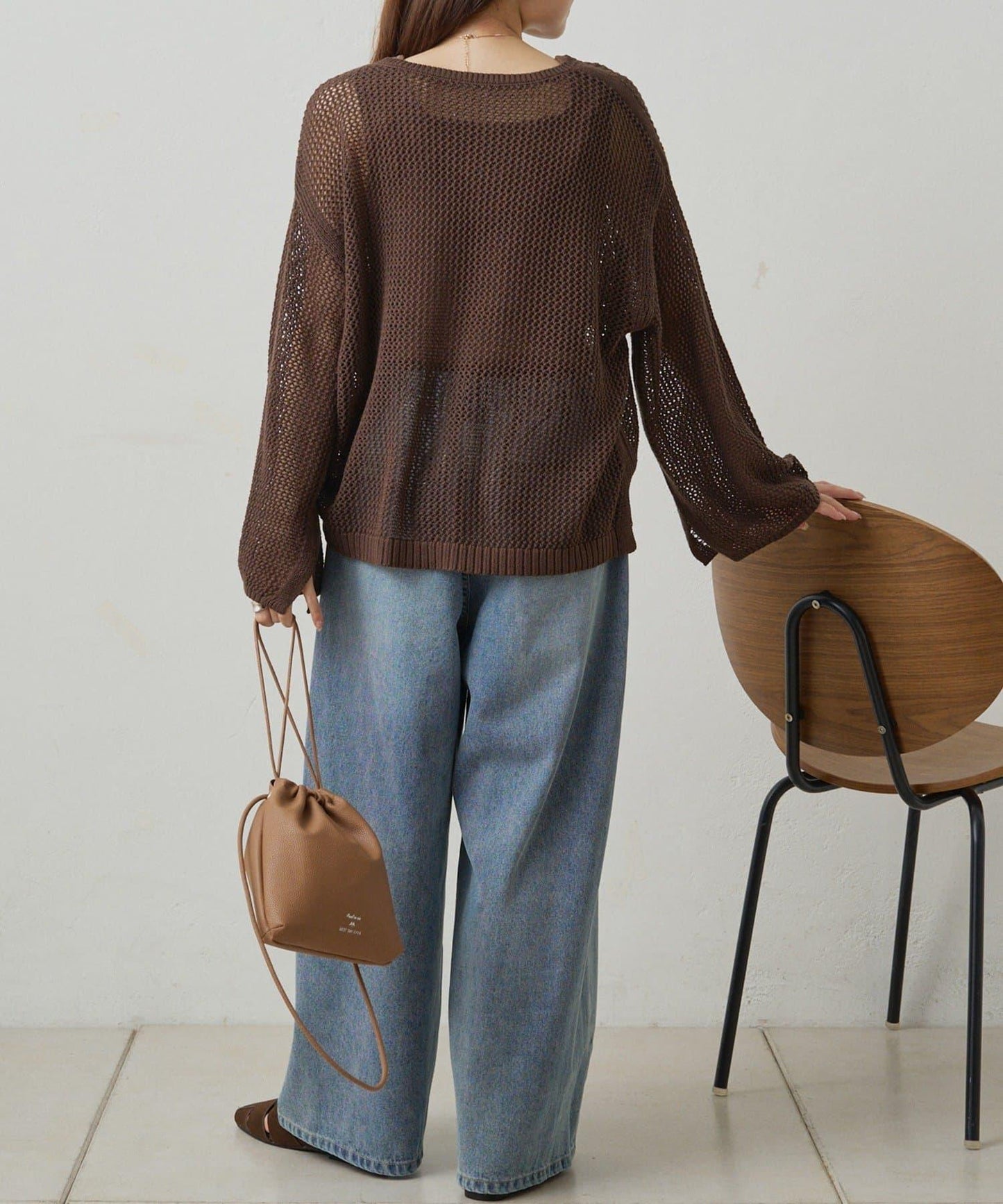 復古風牛仔休閒褲