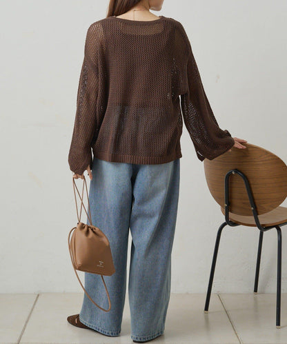 復古風牛仔休閒褲