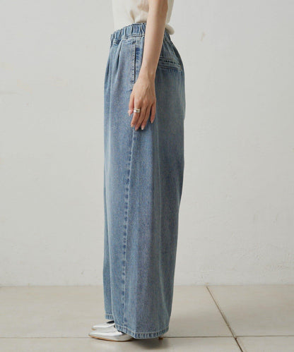 復古風牛仔休閒褲