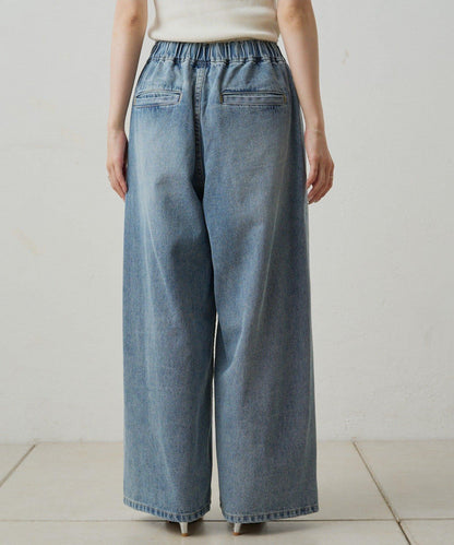 復古風牛仔休閒褲