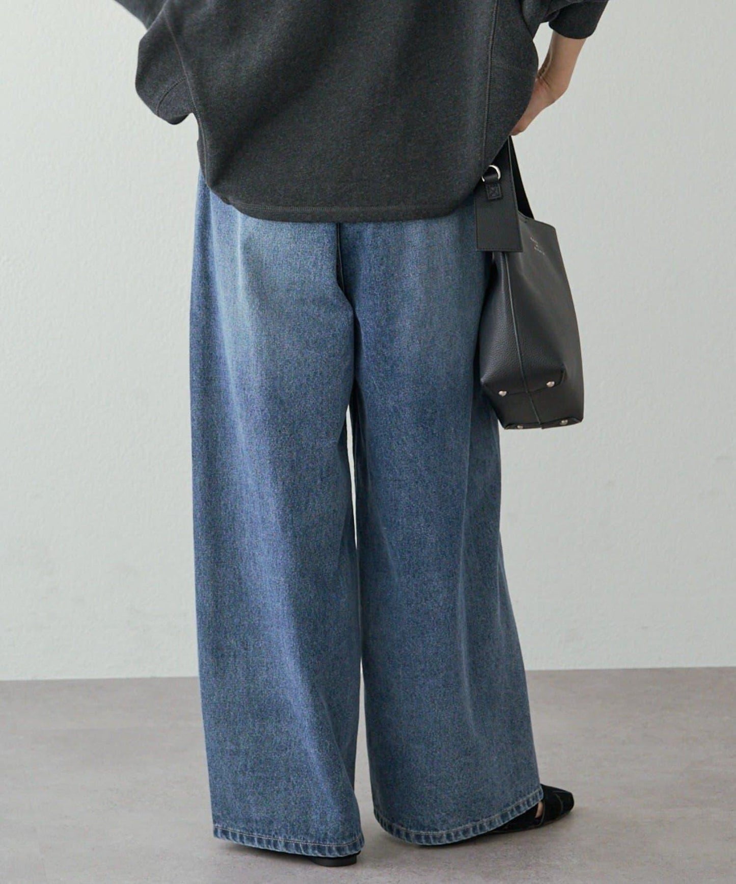 復古風牛仔休閒褲