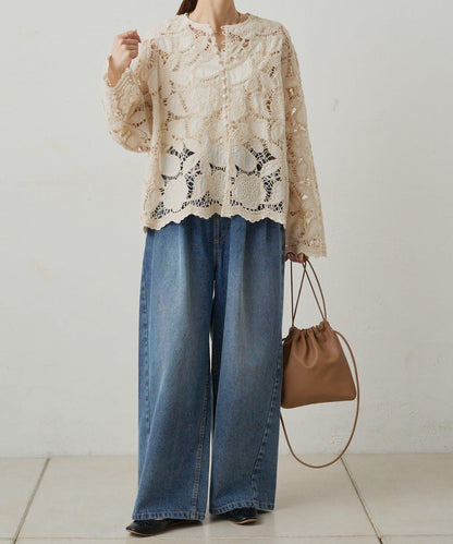 復古風牛仔休閒褲