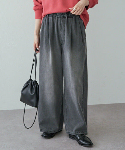 復古風牛仔休閒褲