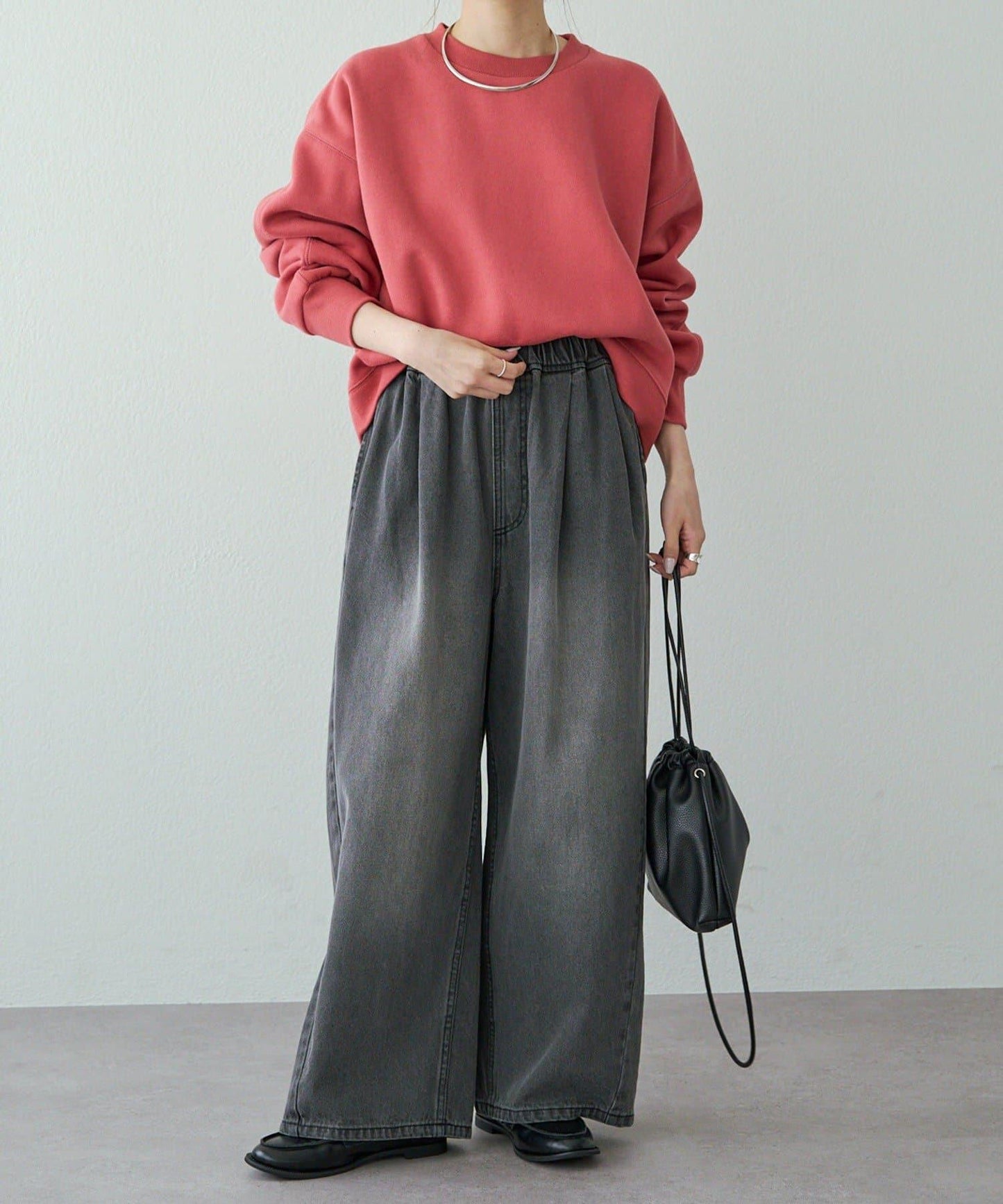 復古風牛仔休閒褲