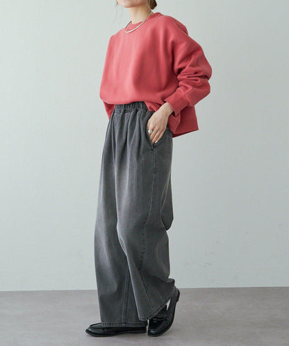 復古風牛仔休閒褲