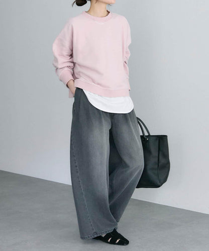 復古風牛仔休閒褲