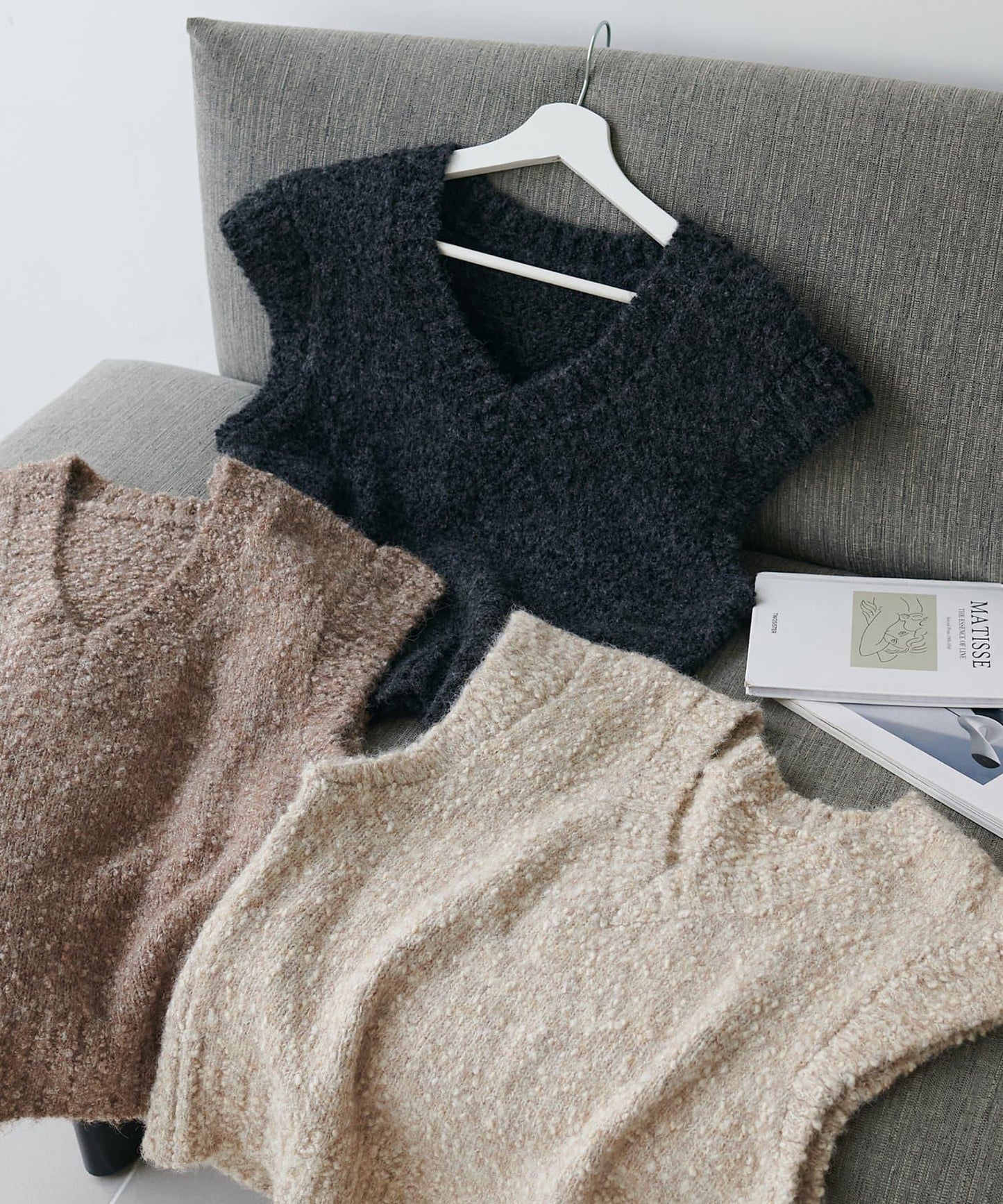 【Discoat】粗斜紋荷葉邊馬甲