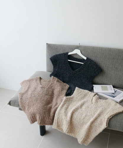 【Discoat】粗斜紋荷葉邊馬甲