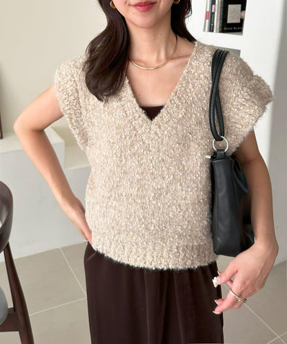 【Discoat】粗斜紋荷葉邊馬甲