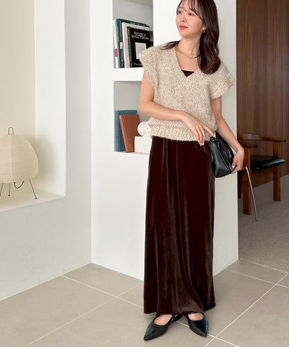 【Discoat】粗斜紋荷葉邊馬甲