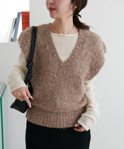 【Discoat】粗斜紋荷葉邊馬甲