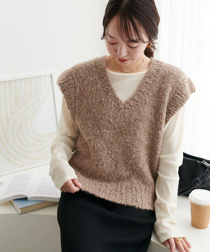 【Discoat】粗斜紋荷葉邊馬甲