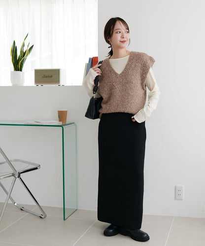 【Discoat】粗斜紋荷葉邊馬甲