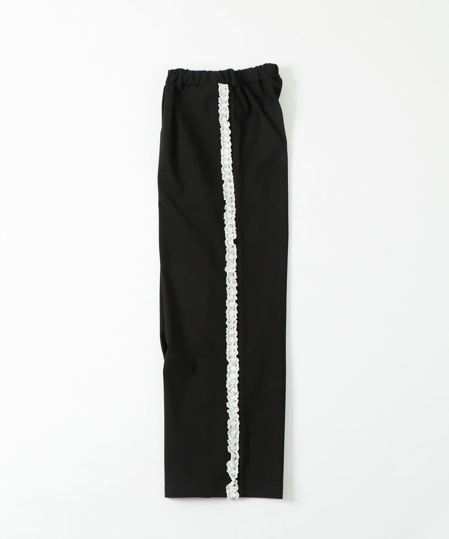 【WHO'S WHO gallery】側邊蕾絲拼接長褲