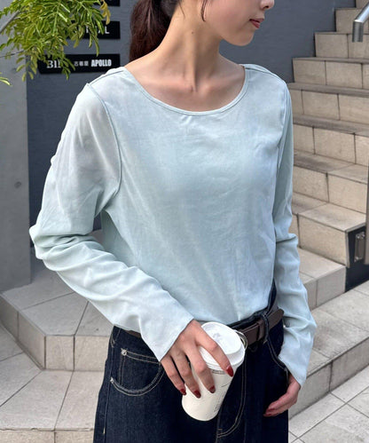 透視植絨復古工藝後系蝴蝶結上衣