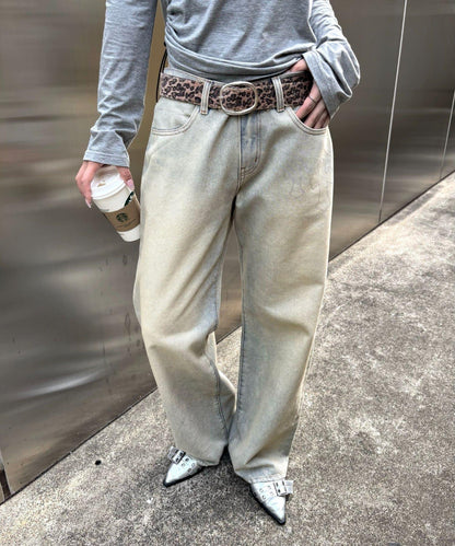 SLOPPY水鑽低腰牛仔褲