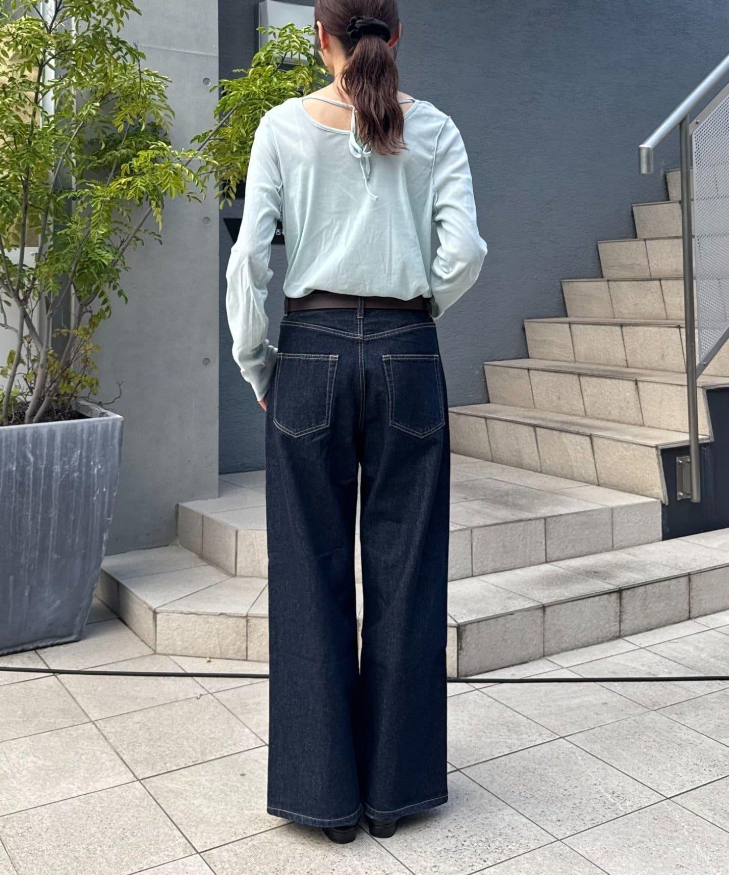 透視植絨復古工藝後系蝴蝶結上衣