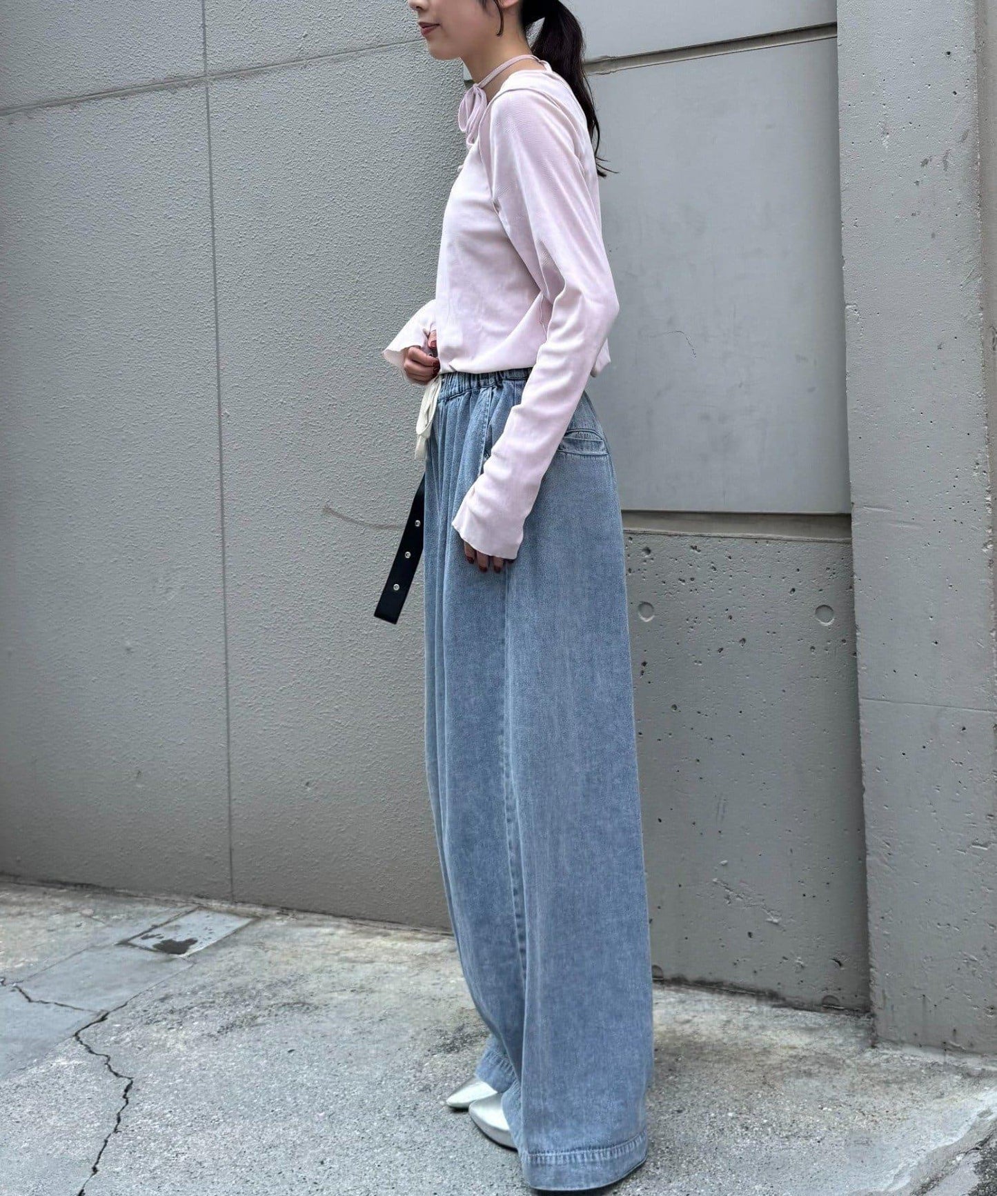 透視植絨復古工藝後系蝴蝶結上衣