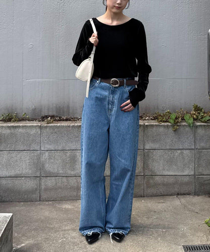 透視植絨復古工藝後系蝴蝶結上衣