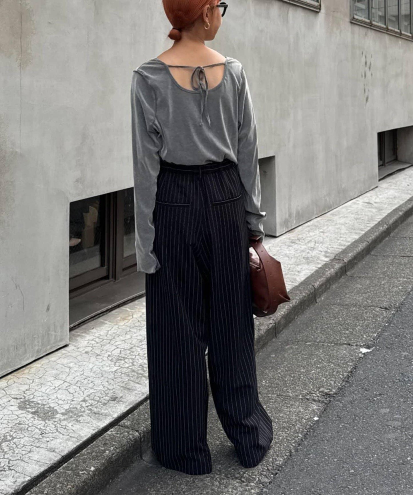 透視植絨復古工藝後系蝴蝶結上衣