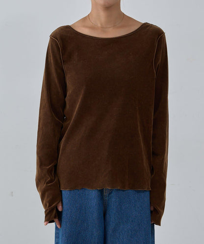 透視植絨復古工藝後系蝴蝶結上衣