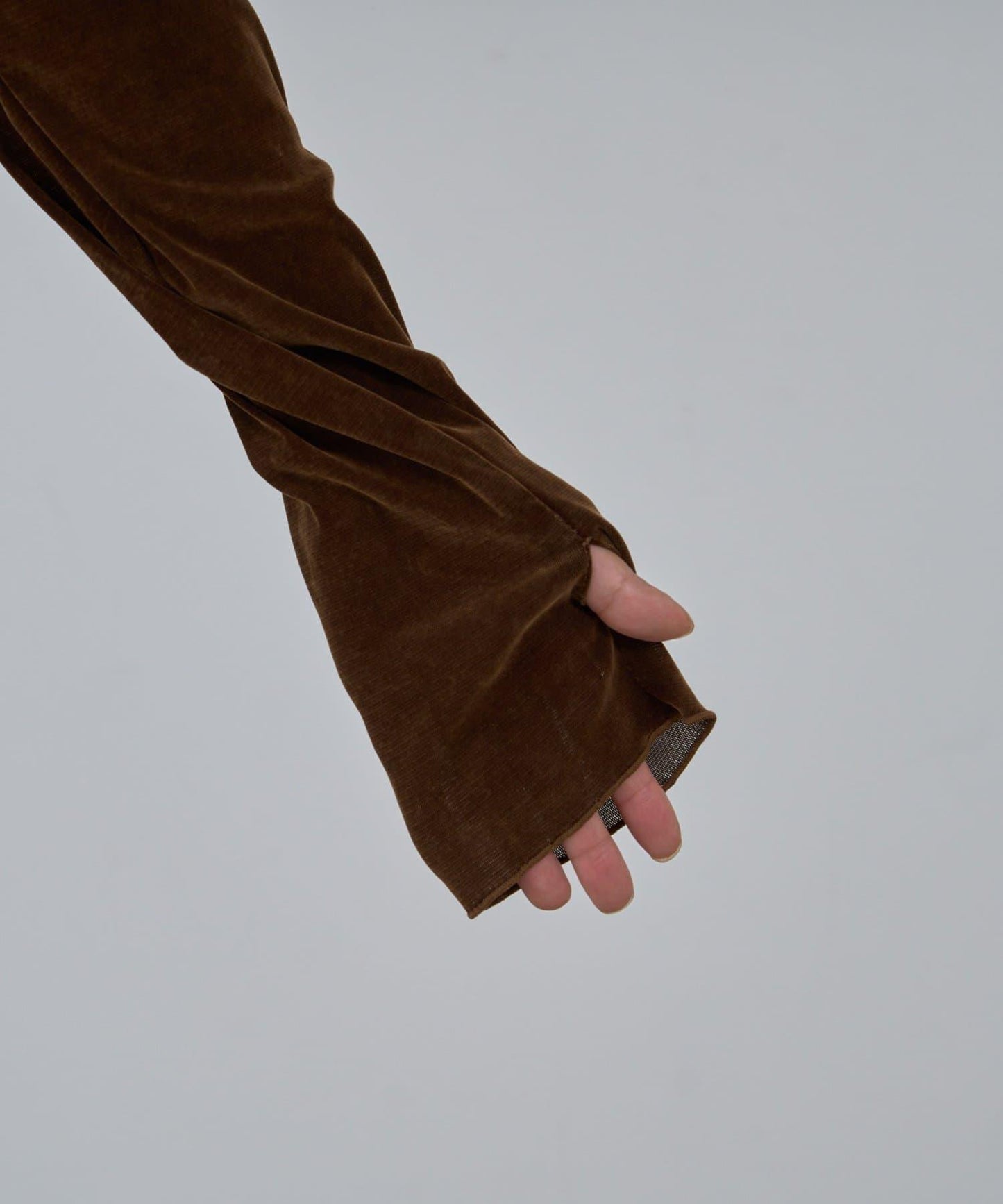 透視植絨復古工藝後系蝴蝶結上衣