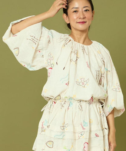 圖案刺繡連衣裙