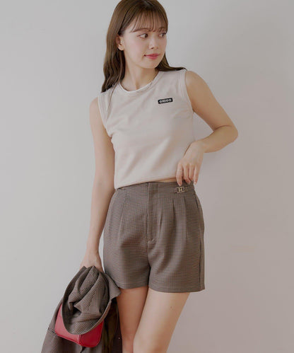 【Chico】帶吊飾褶皺短褲