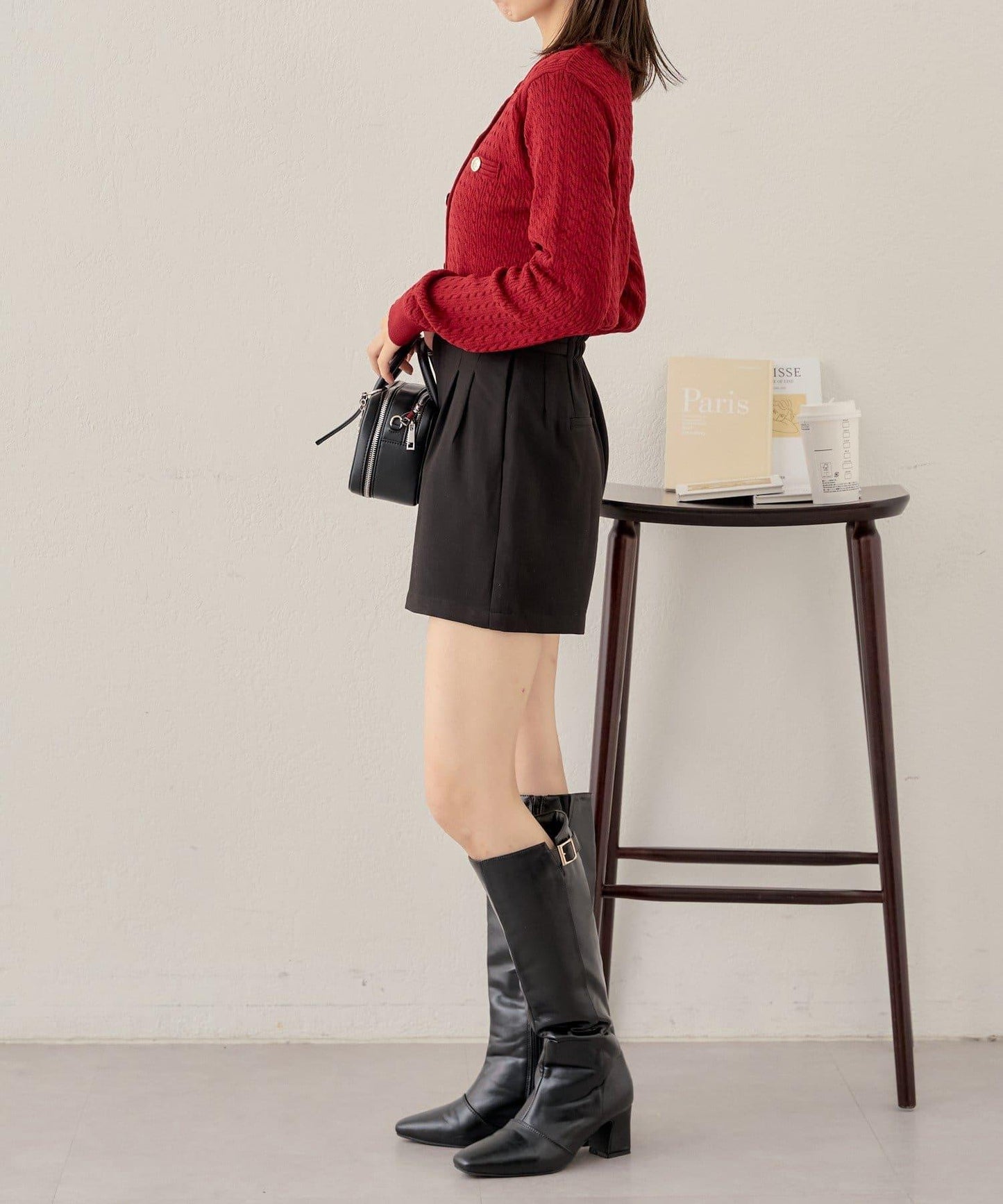 【Chico】帶吊飾褶皺短褲