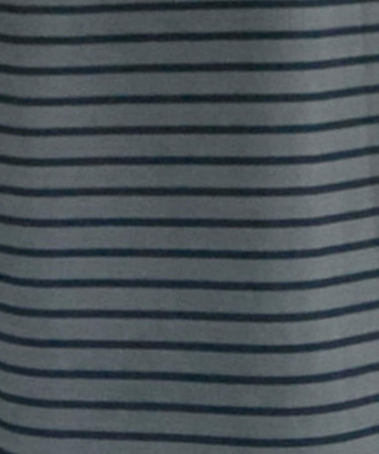 顏料條紋翻領連衣裙